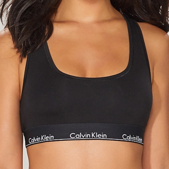 calvin klein modern cotton bralette black